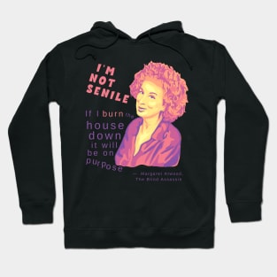 Margaret Atwood Portrait and Quote Hoodie